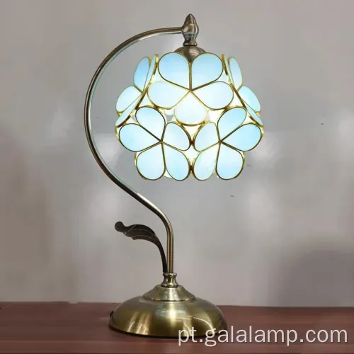 Lâmpada de cabeceira de mesa de design floral